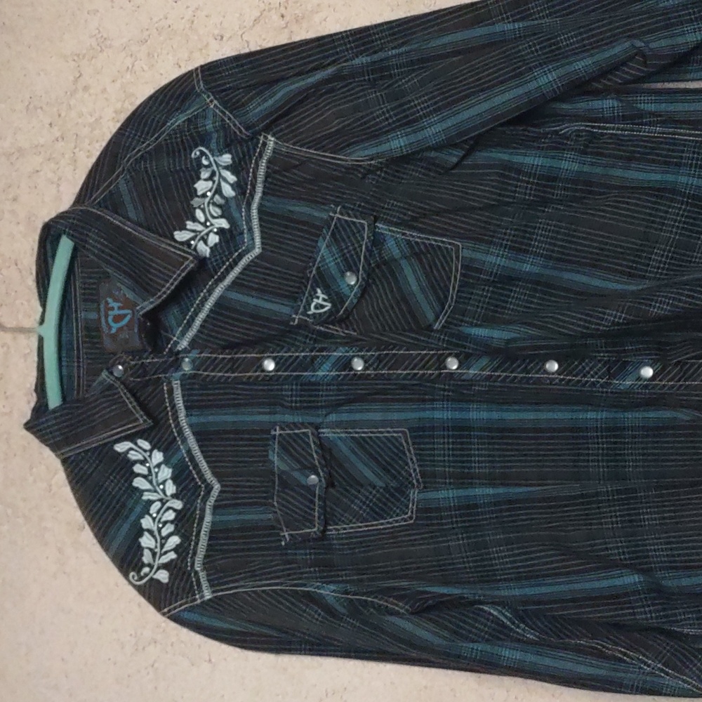 Cowgirl hardware Long sleeve western shirt XL